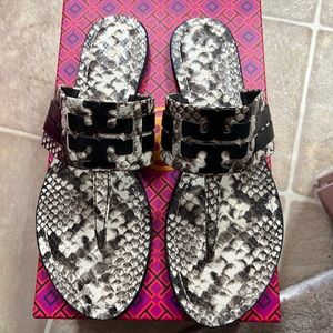 Tory Burch snake printed sandal
